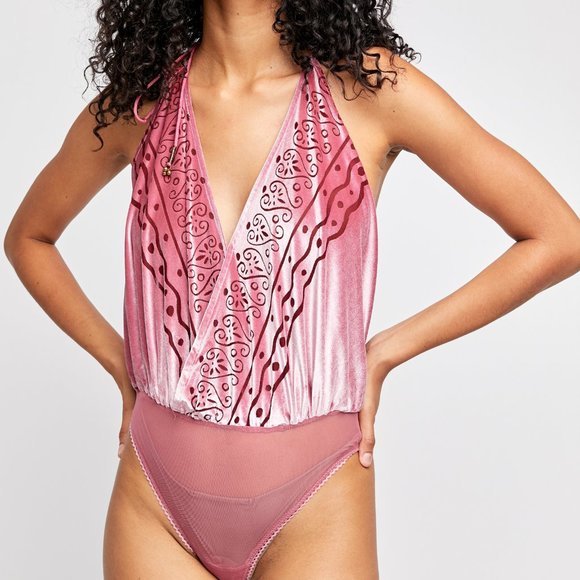 NWT Free People Body Talk Bodysuit / Red Velvet - Picture 5 of 6